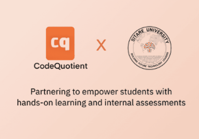 Sitare University joined hands with CodeQuotient to leverage our learning and assessment platform